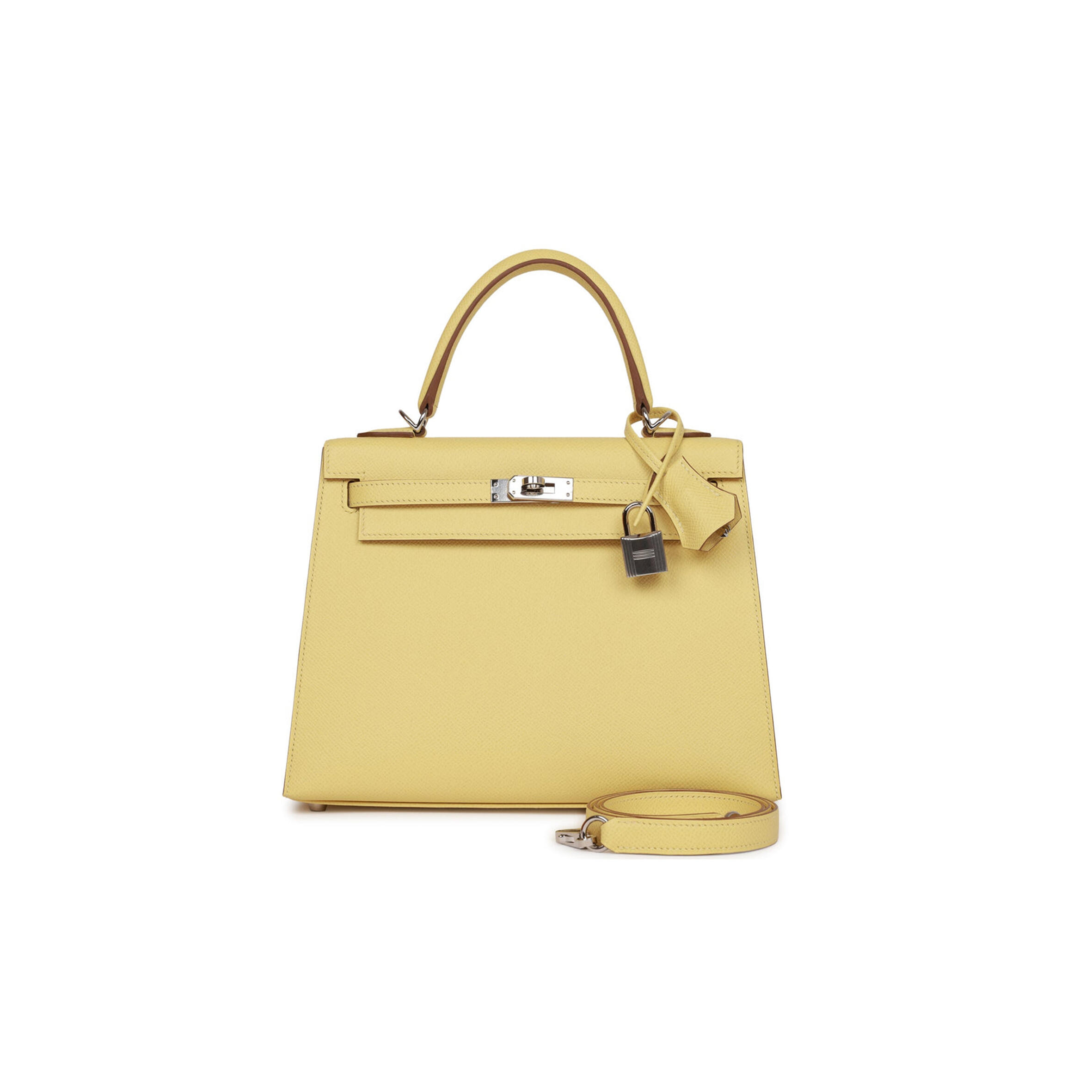 HERMES KELLY 25 EPSOM PALLADIUM HARDWARE (25*17*7cm)
